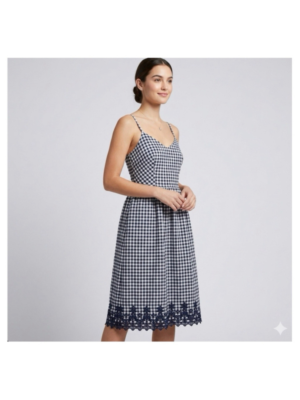 Draper James Embroidered Gingham Dress NWT Size - US 4